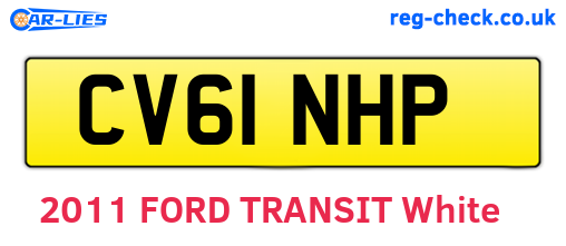 CV61NHP are the vehicle registration plates.