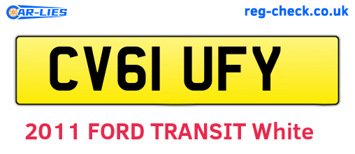 CV61UFY are the vehicle registration plates.