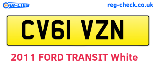 CV61VZN are the vehicle registration plates.