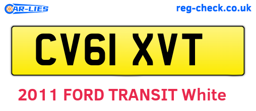CV61XVT are the vehicle registration plates.