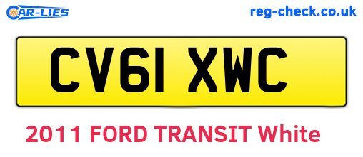 CV61XWC are the vehicle registration plates.