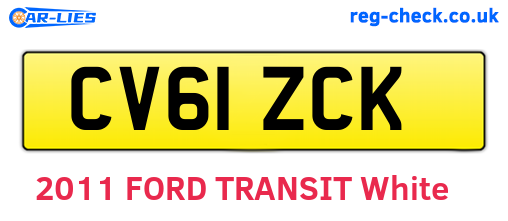 CV61ZCK are the vehicle registration plates.