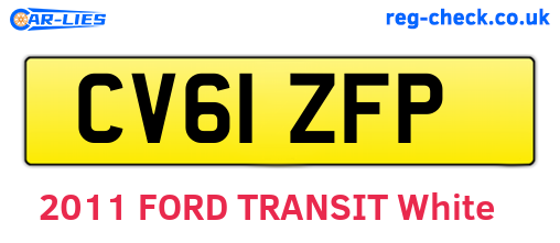 CV61ZFP are the vehicle registration plates.