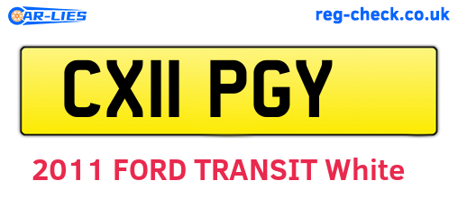 CX11PGY are the vehicle registration plates.