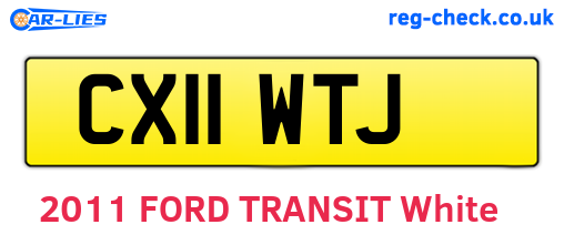 CX11WTJ are the vehicle registration plates.