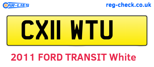 CX11WTU are the vehicle registration plates.