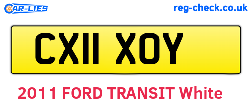 CX11XOY are the vehicle registration plates.