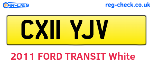 CX11YJV are the vehicle registration plates.