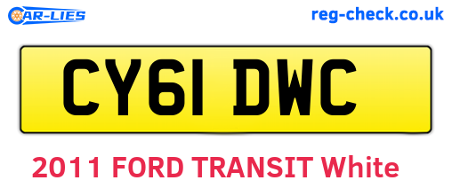CY61DWC are the vehicle registration plates.