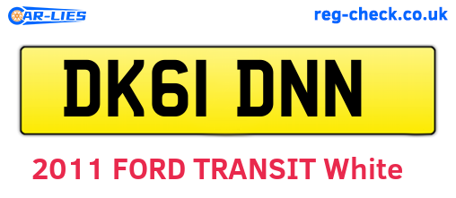 DK61DNN are the vehicle registration plates.
