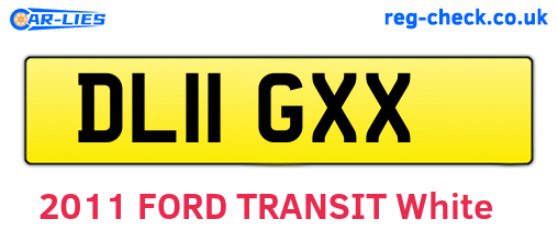 DL11GXX are the vehicle registration plates.