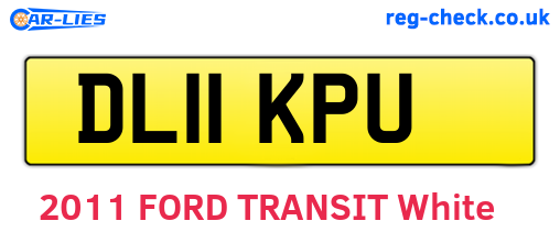 DL11KPU are the vehicle registration plates.