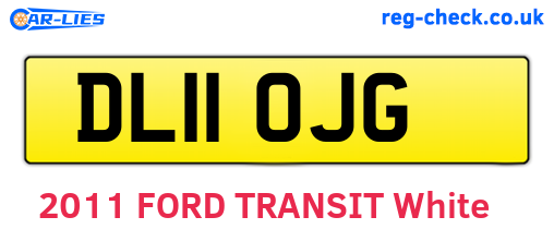 DL11OJG are the vehicle registration plates.