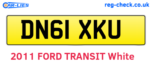 DN61XKU are the vehicle registration plates.
