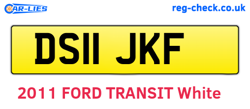 DS11JKF are the vehicle registration plates.