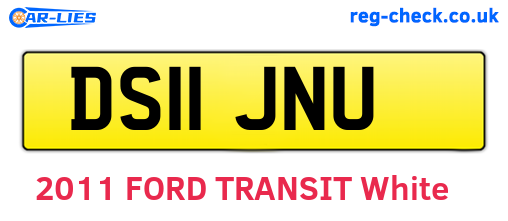 DS11JNU are the vehicle registration plates.
