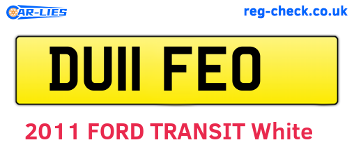 DU11FEO are the vehicle registration plates.
