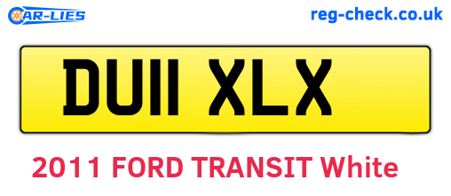 DU11XLX are the vehicle registration plates.