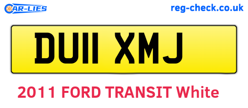 DU11XMJ are the vehicle registration plates.