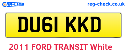 DU61KKD are the vehicle registration plates.