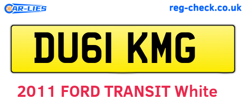 DU61KMG are the vehicle registration plates.