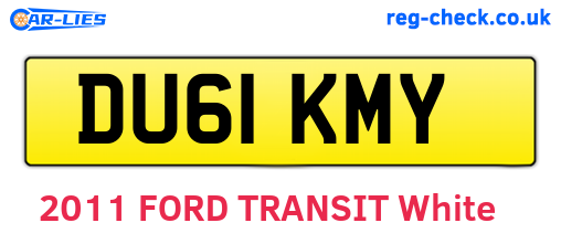 DU61KMY are the vehicle registration plates.