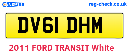 DV61DHM are the vehicle registration plates.