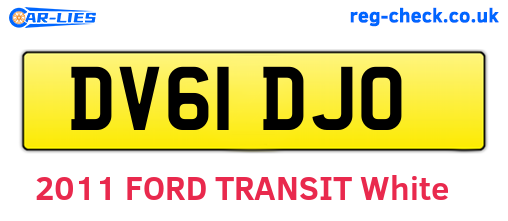 DV61DJO are the vehicle registration plates.