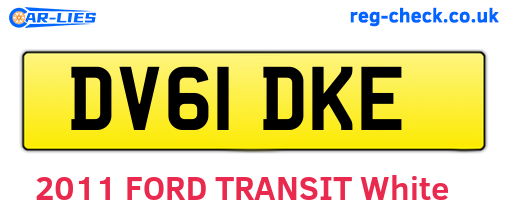 DV61DKE are the vehicle registration plates.