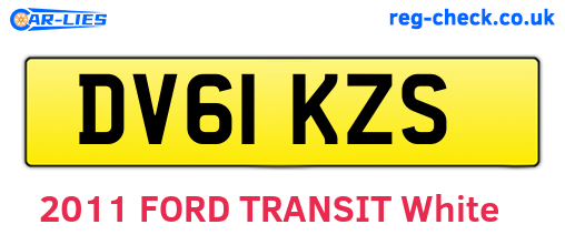 DV61KZS are the vehicle registration plates.