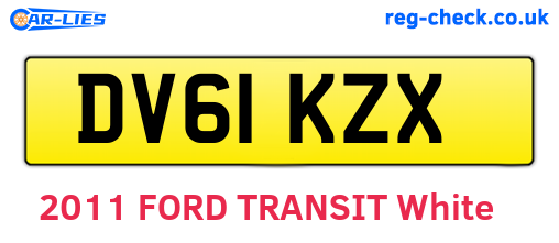 DV61KZX are the vehicle registration plates.