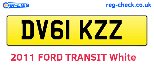 DV61KZZ are the vehicle registration plates.