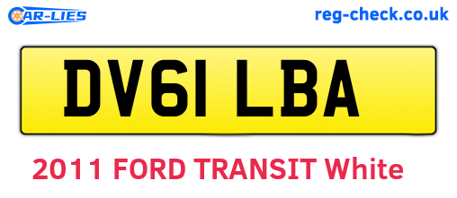 DV61LBA are the vehicle registration plates.