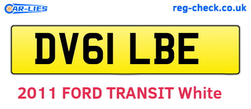 DV61LBE are the vehicle registration plates.