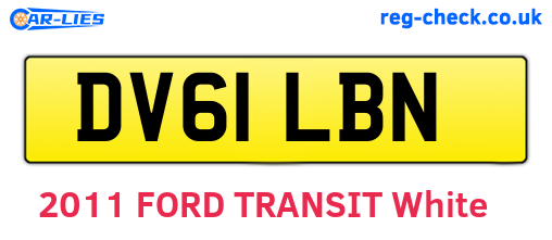 DV61LBN are the vehicle registration plates.