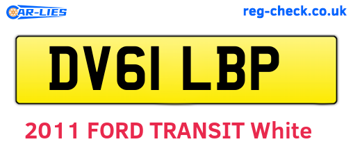 DV61LBP are the vehicle registration plates.