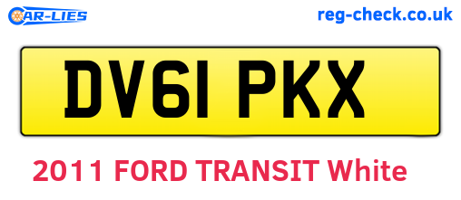 DV61PKX are the vehicle registration plates.