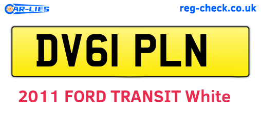 DV61PLN are the vehicle registration plates.