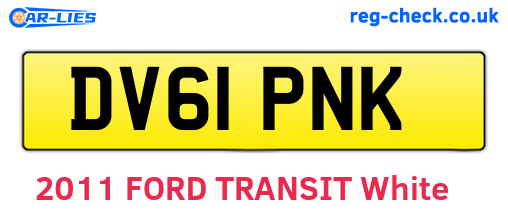 DV61PNK are the vehicle registration plates.