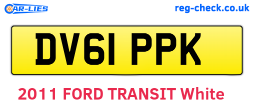 DV61PPK are the vehicle registration plates.