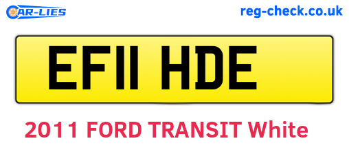 EF11HDE are the vehicle registration plates.