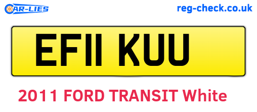 EF11KUU are the vehicle registration plates.