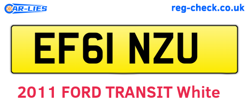 EF61NZU are the vehicle registration plates.