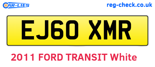 EJ60XMR are the vehicle registration plates.