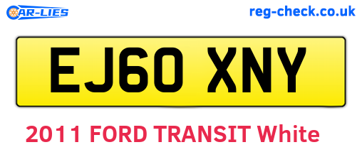 EJ60XNY are the vehicle registration plates.