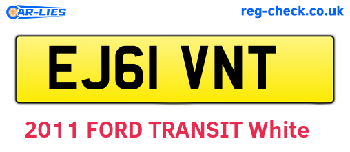 EJ61VNT are the vehicle registration plates.