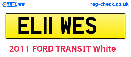 EL11WES are the vehicle registration plates.