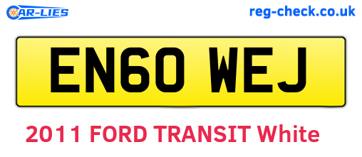 EN60WEJ are the vehicle registration plates.