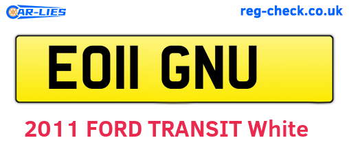 EO11GNU are the vehicle registration plates.