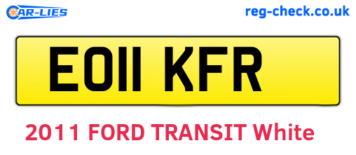 EO11KFR are the vehicle registration plates.
